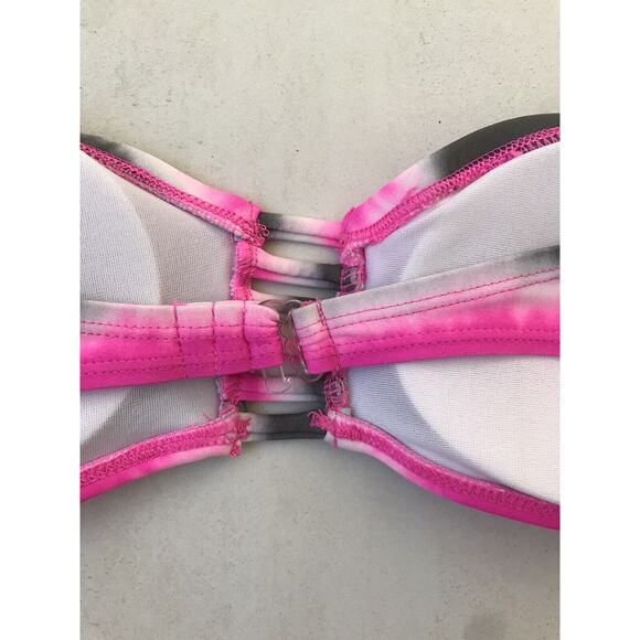 Malibu Dream Girl Multicolor Padded Striped Bikini Set Swimsuit - Picture 8 of 9